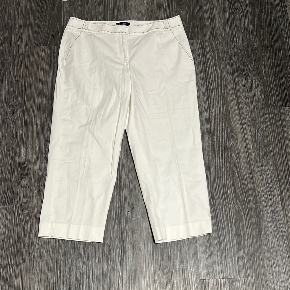 Talbots White Ankle Cropped Jeans Classic Style